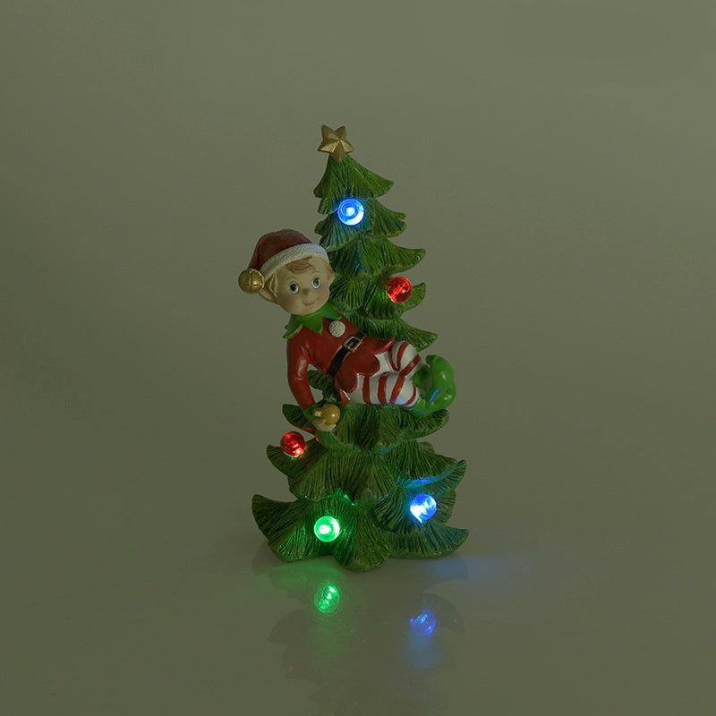 Χριστουγεννιάτικο Δεντράκι Πολυρεσίνης Πολύχρωμο 13x10x25