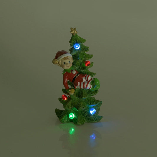 Χριστουγεννιάτικο Δεντράκι Πολυρεσίνης Πολύχρωμο 13x10x25