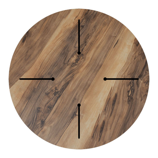 Επιφάνεια Τραπεζιού Noble HPL Καρυδί Φ60