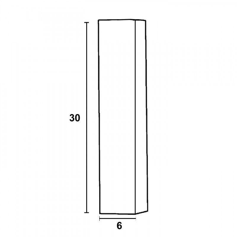 Φωτιστικό Μονόφωτο Οροφής Αλουμίνιο Τετράγωνο Μαύρο GU10 Φ6