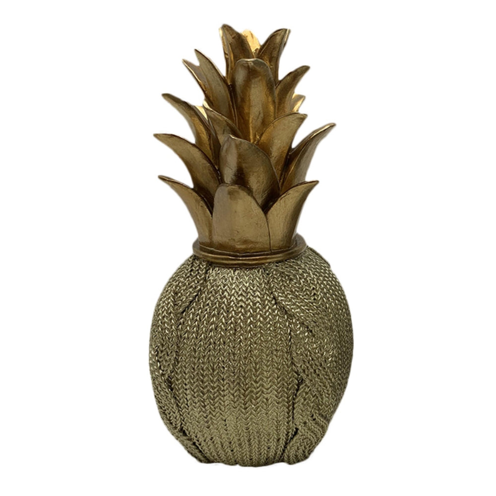 Διακοσμητικός Ανανάς Πολυρεσίνης Χρυσός 10x10x21