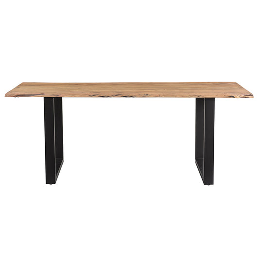 Τραπέζι Ξύλινο/Μεταλλικό Καφέ/Μαύρο 200x100x76