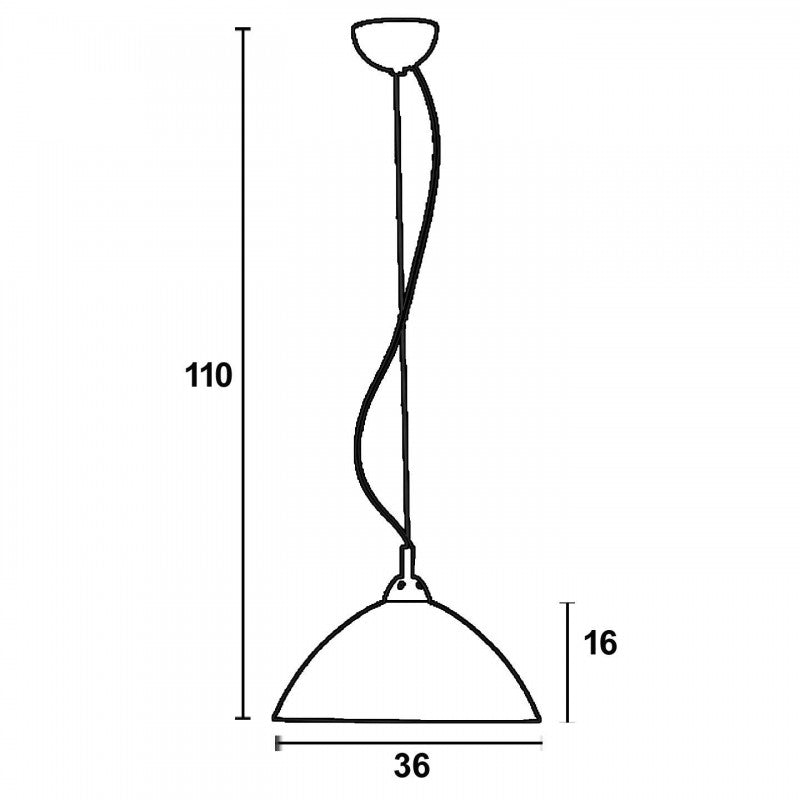 Φωτιστικό Μονόφωτο Γυαλί Ασημί Ε27 Φ36