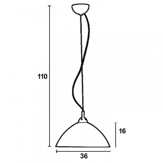 Φωτιστικό Μονόφωτο Γυαλί Ασημί Ε27 Φ36