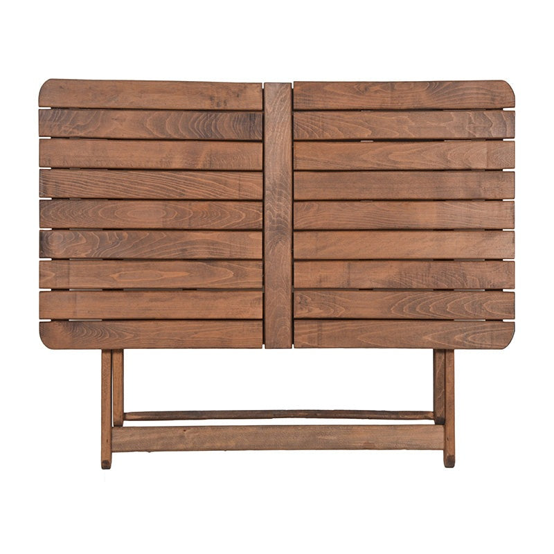 Τραπέζι Κήπου Πτυσσόμενο Ξύλινο Καφέ 120x75x71