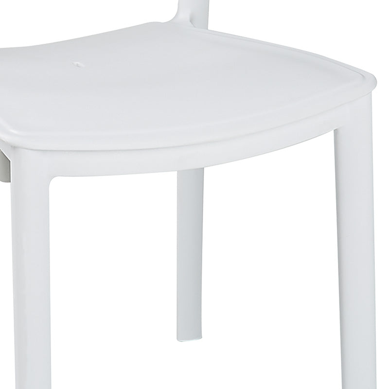 pakoworld Καρέκλα Κήπου Πλαστική Λευκή 253-000016