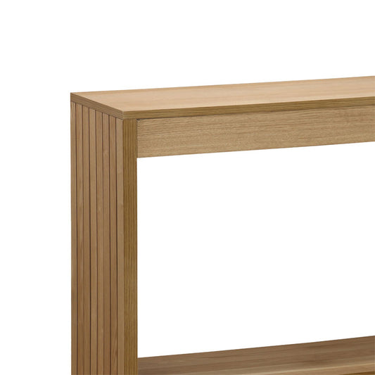 Κονσόλα με Ράφι Ξύλινη Φυσική 120x35x74