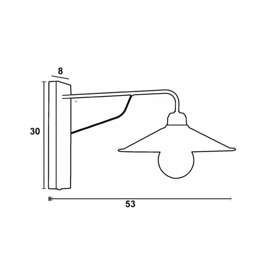 Απλίκα Μεταλλική Χαλκός/Πατίνα Μαύρη Ε27