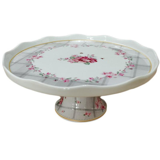 Τουρτιέρα με Καπάκι Πορσελάνινη/Γυάλινη Πολύχρωμη 21x21x22