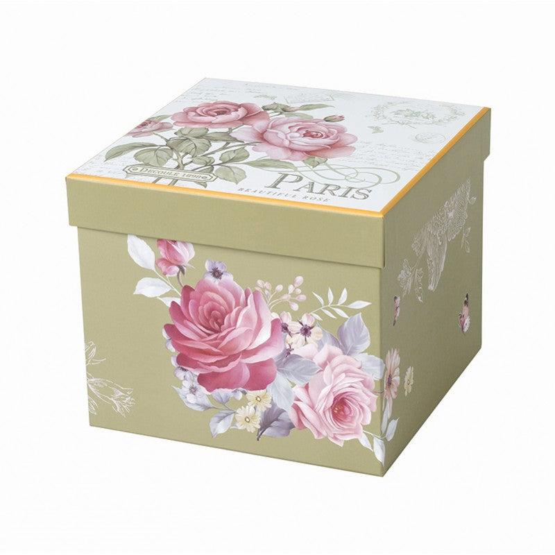 Τουρτιέρα με Καπάκι Πορσελάνινη/Γυάλινη Πολύχρωμη 21x21x22