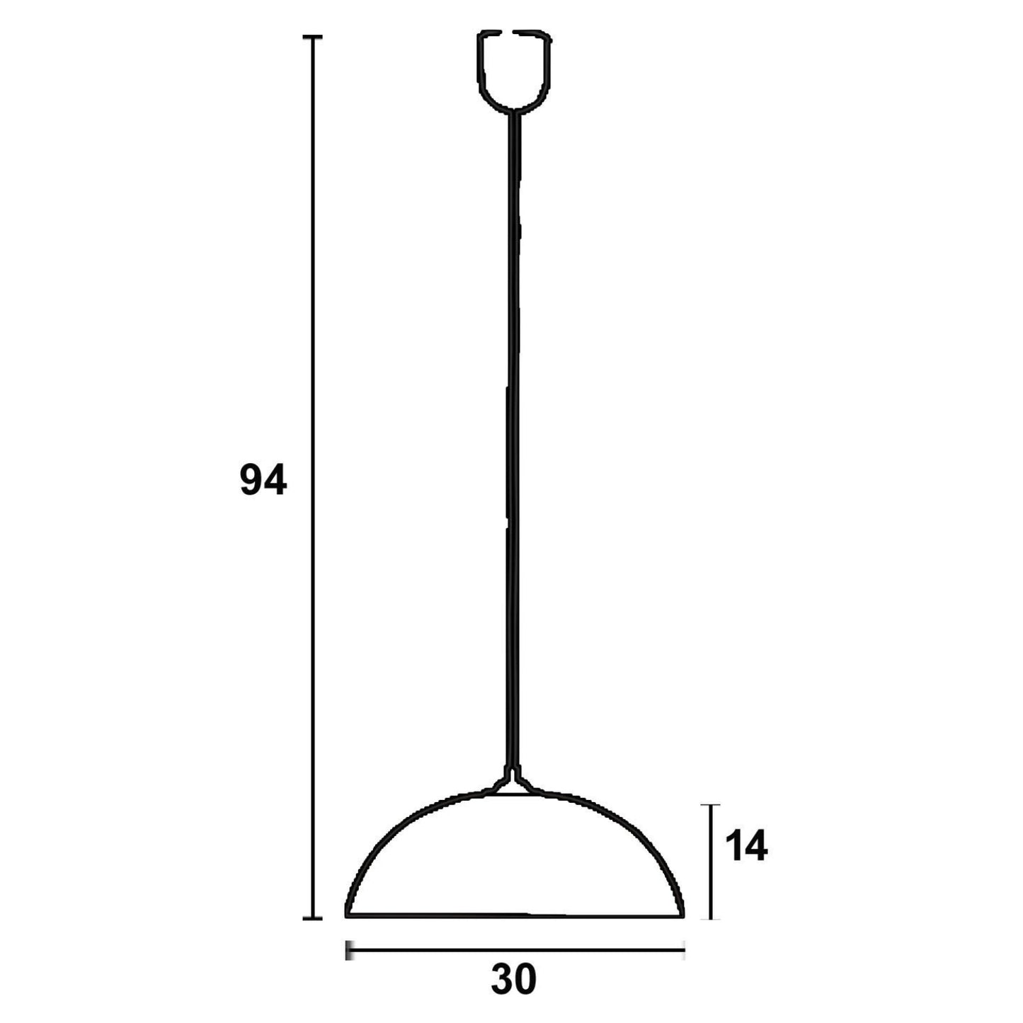 Φωτιστικό Μονόφωτο Γυαλί Καφέ Ε27 Φ30