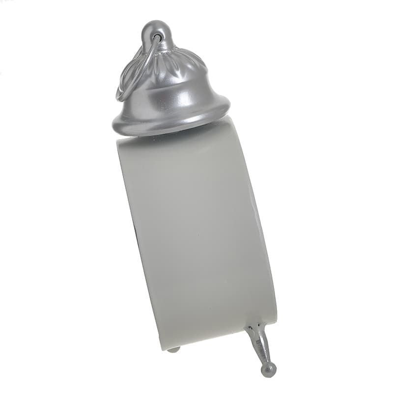 Επιτραπέζιο Ρολόι Μεταλλικό Εκρού/Ασημί 16x7x22