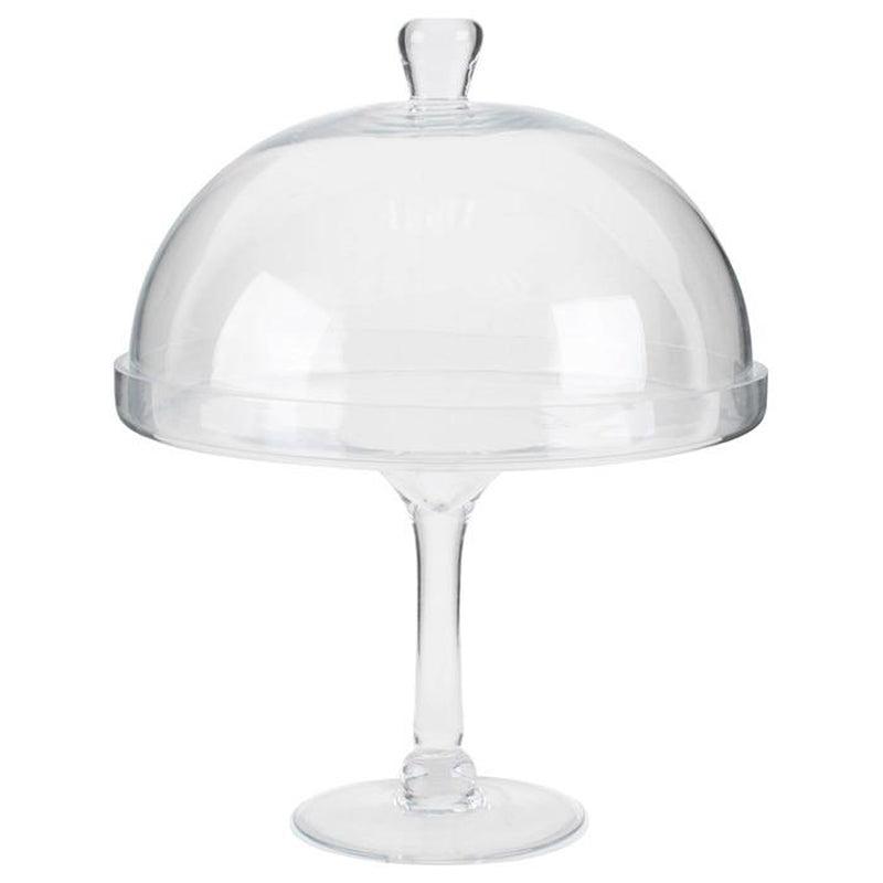 Τουρτιέρα με Καπάκι Γυάλινη Διάφανη 28x28x34