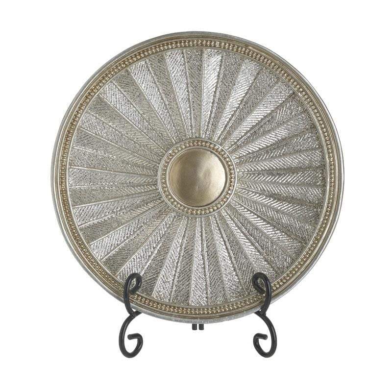 Πιατέλα με Βάση Πολυρεσίνης Χρυσή 30x12x34