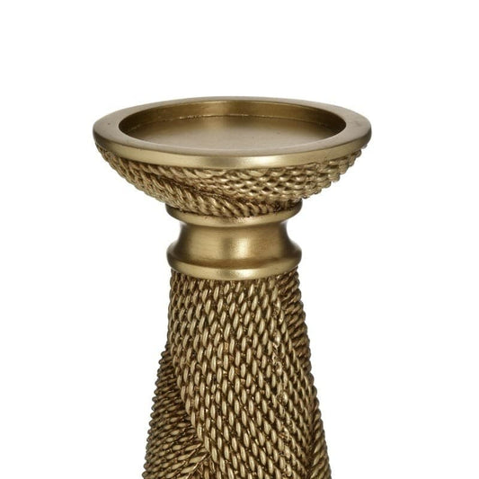 Κηροπήγιο Πολυρεσίνης Χρυσό 10x10x25