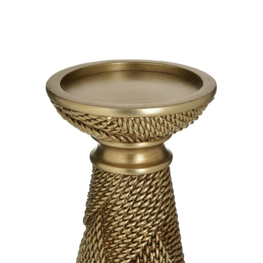 Κηροπήγιο Πολυρεσίνης Χρυσό 10x10x20