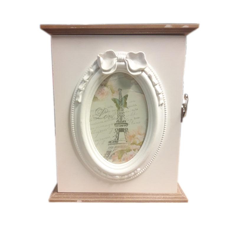 Κλειδοθήκη Ξύλινη Εκρού/Φυσική 21x7x25