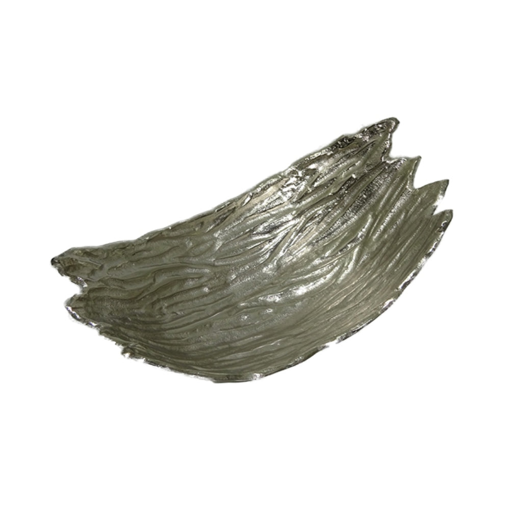 Πιατέλα Μεταλλική Ασημί 32x17x11