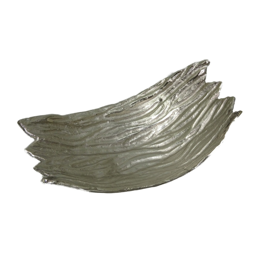 Πιατέλα Μεταλλική Ασημί 40x22x14