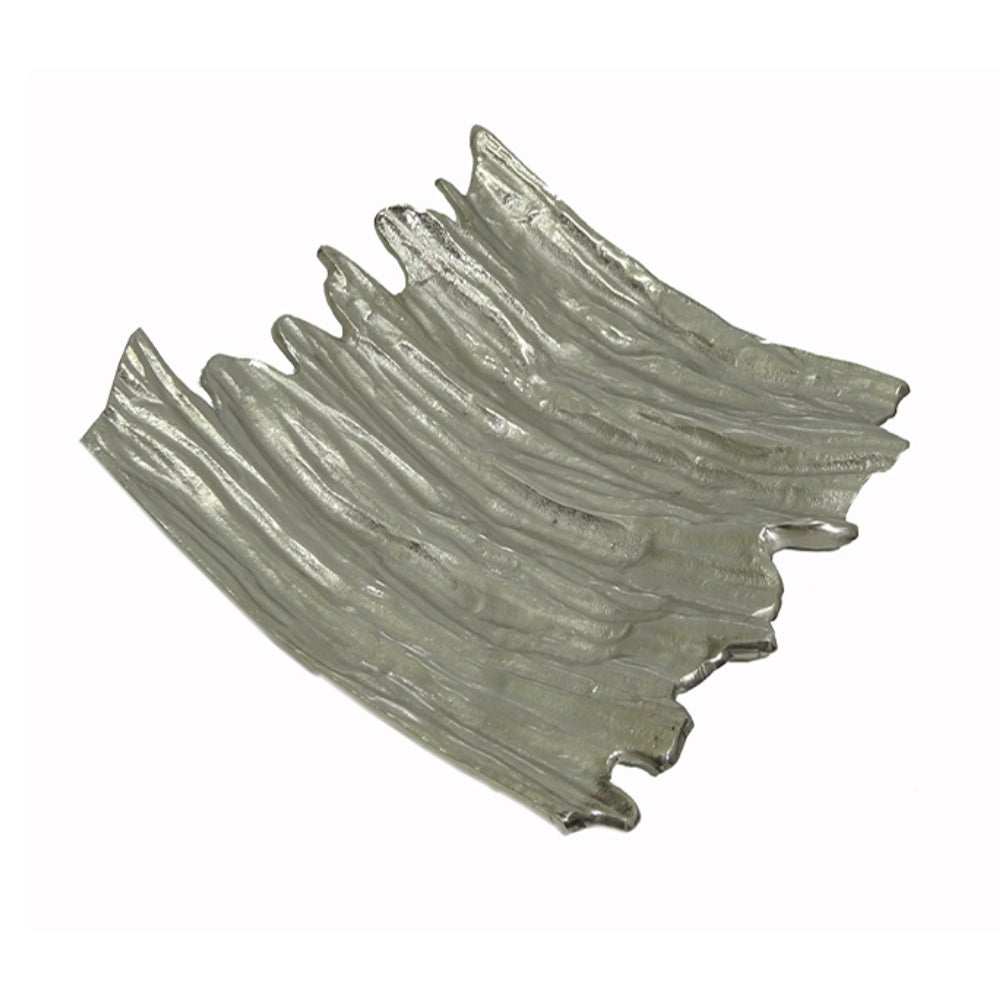 Πιατέλα Μεταλλική Ασημί 33x31x8