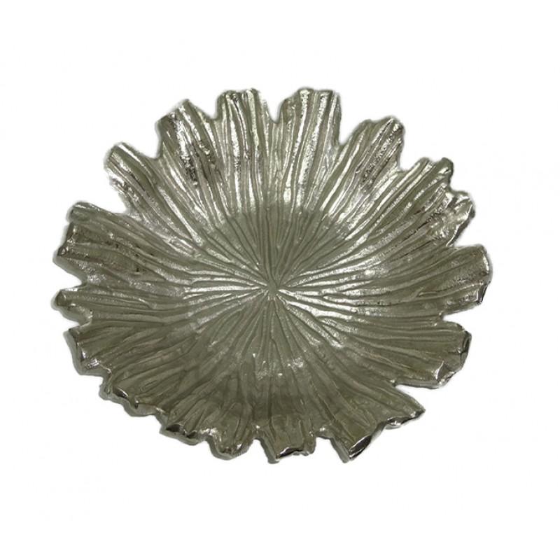 Μπωλ Μεταλλικό Ασημί 28x28x8