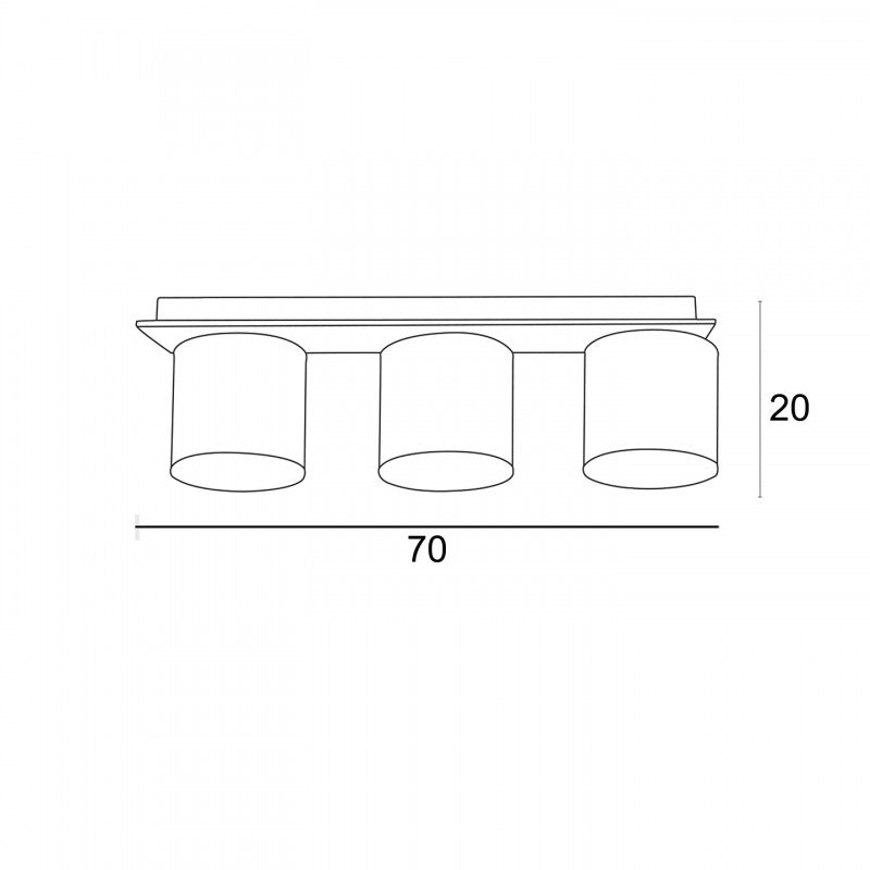 Φωτιστικό Οροφής 3φ Ξύλο/Αμπαζούρ Μπεζ Ε27