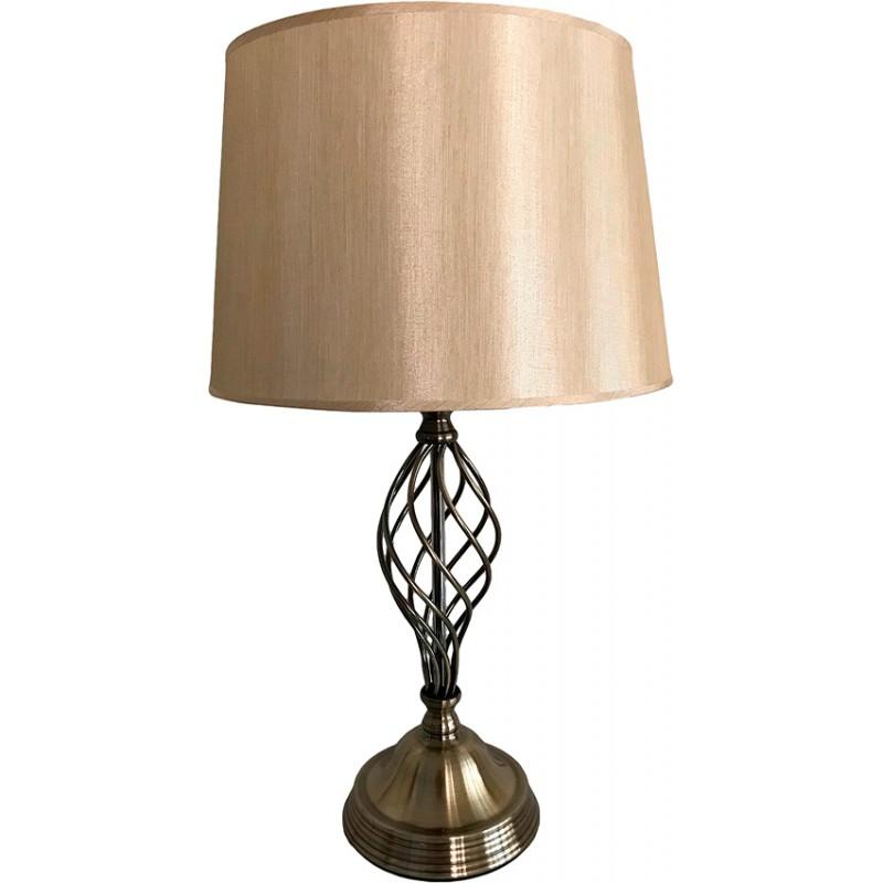 Επιτραπέζιο Φωτιστικό Μεταλλικό Μπρονζέ/Εκρού 30x30x52