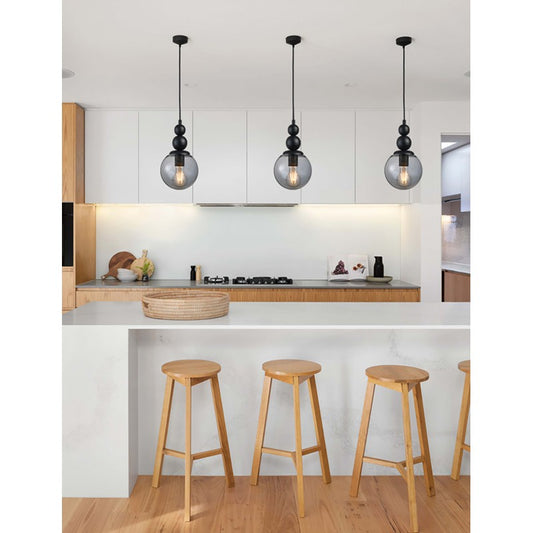 Φωτιστικό Μονόφωτο Γυαλί Φιμέ Ε27 Φ16