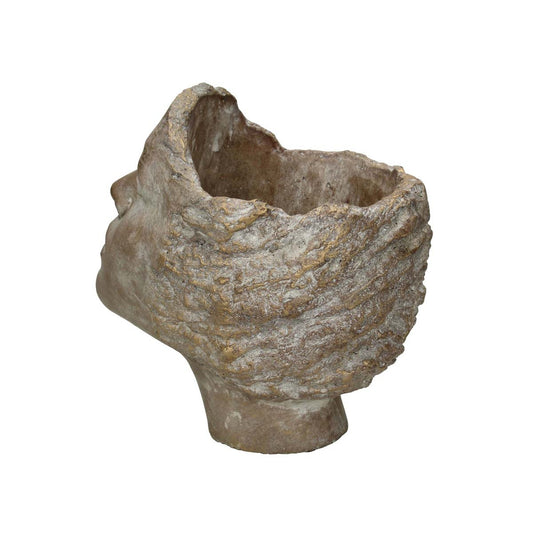 Κασπώ 'Γυναικείο Κεφάλι' Κεραμικό Αντικέ Χρυσό 15x19x19