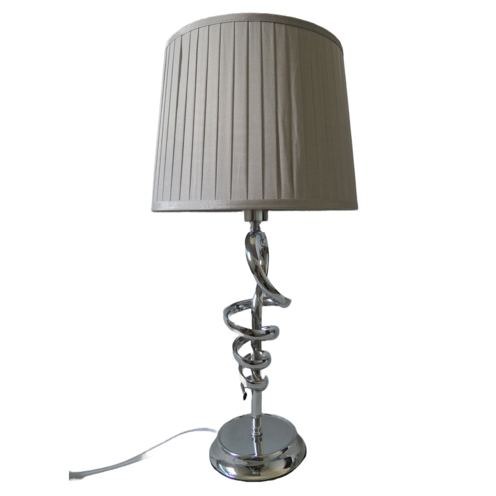 Επιτραπέζιο Φωτιστικό Μεταλλικό Ασημί/Γκρι 18x18x70