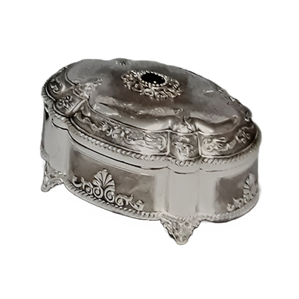 Μπιζουτιέρα Επάργυρη Μεταλλική Ασημί 20x16x9