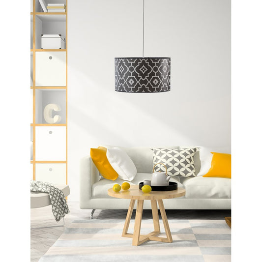 Φωτιστικό Μονόφωτο Αμπαζούρ Γκρι/Λευκό Ε27 Φ40