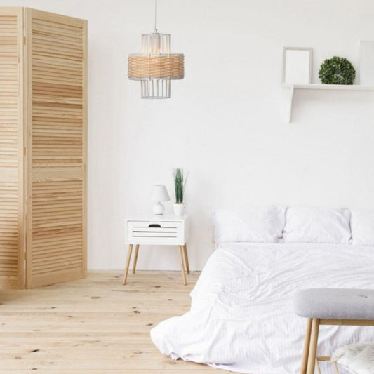 Φωτιστικό Μονόφωτο Μέταλλο/Ρατάν Ε27 Φ27