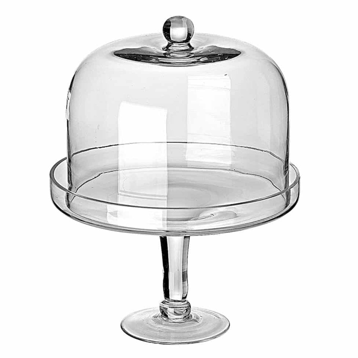 Τουρτιέρα με Καπάκι Γυάλινη Διάφανη 26x26x30