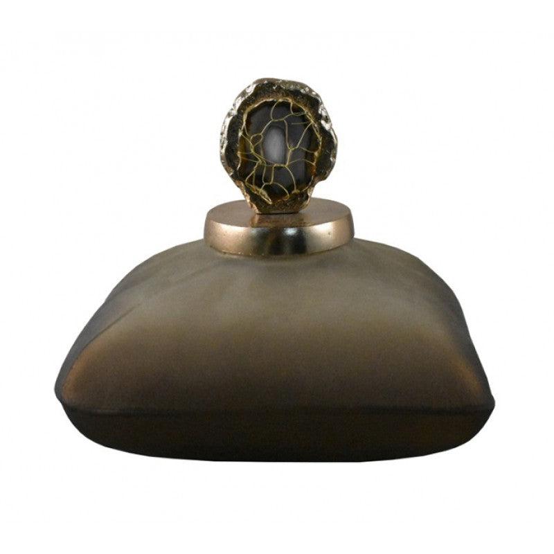 Καράφα Διακοσμητική Γυάλινη Χρυσή 23x23x21