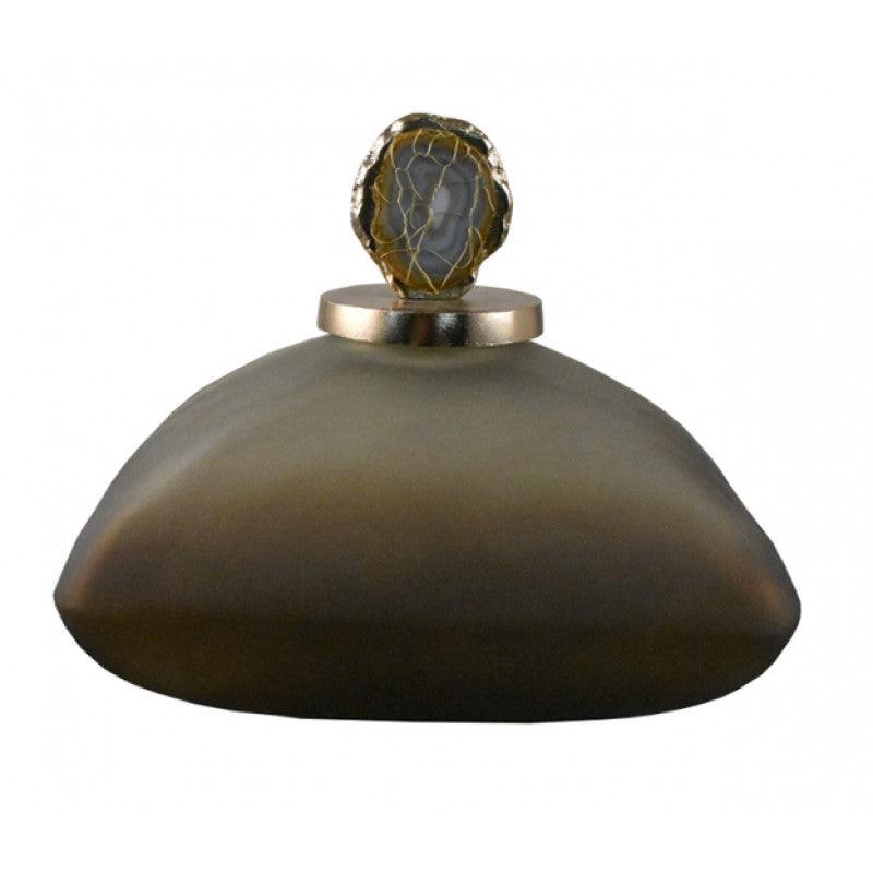 Καράφα Διακοσμητική Γυάλινη Χρυσή 28x28x24