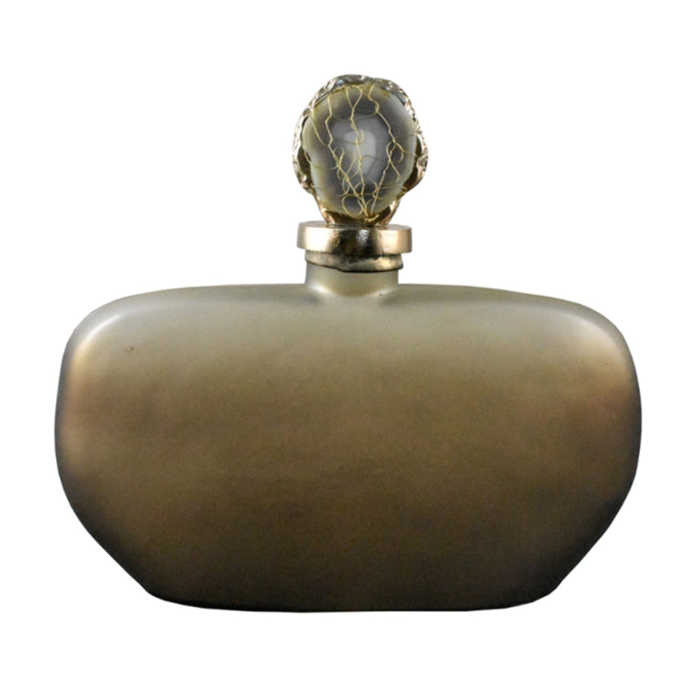 Καράφα Διακοσμητική Γυάλινη Χρυσή 30x14x27