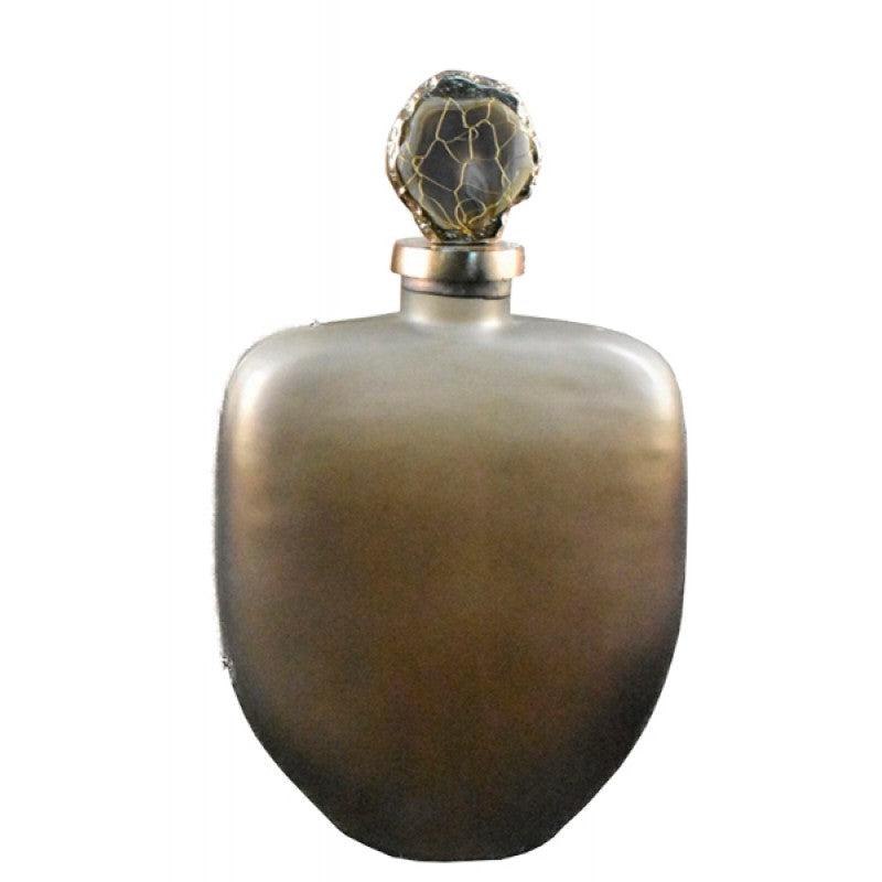 Καράφα Διακοσμητική Γυάλινη Χρυσή 22x13x34