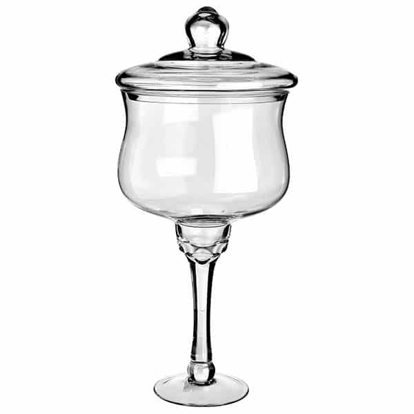 Φοντανιέρα Γυάλινη Διάφανη 20x20x46