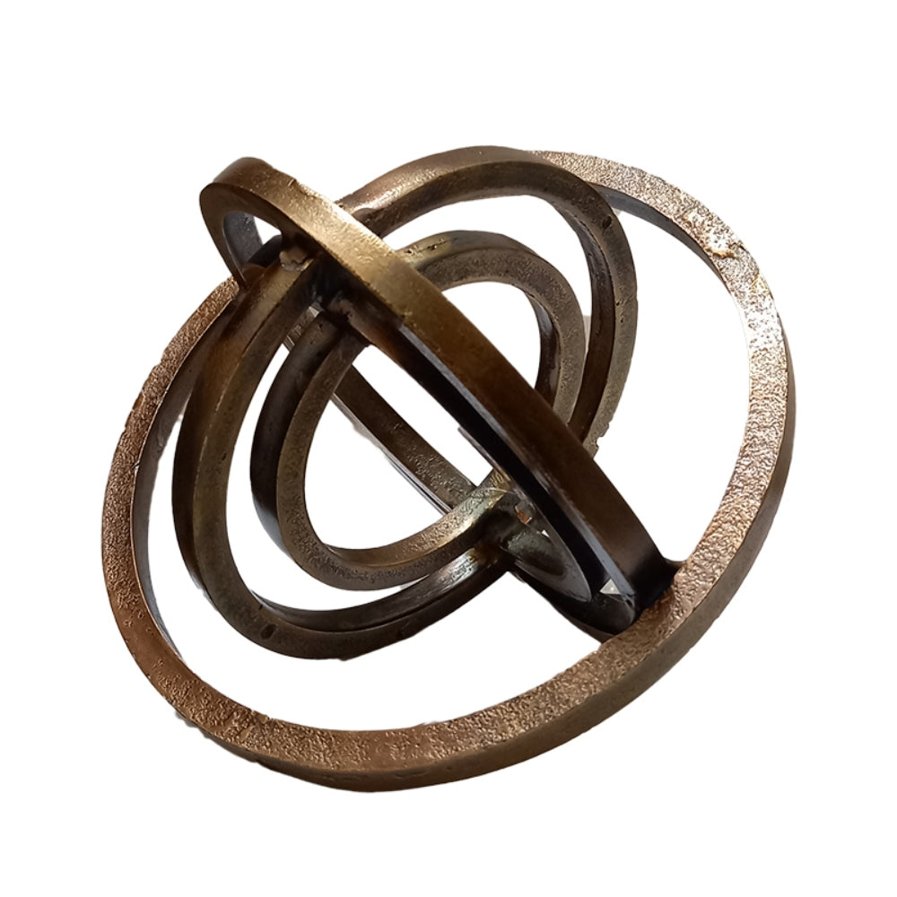 Διακοσμητική Σφαίρα Μεταλλική Μπρονζέ 16x16x16