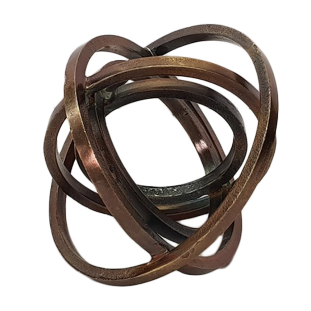 Διακοσμητική Σφαίρα Μεταλλική Μπρονζέ 20x20x20