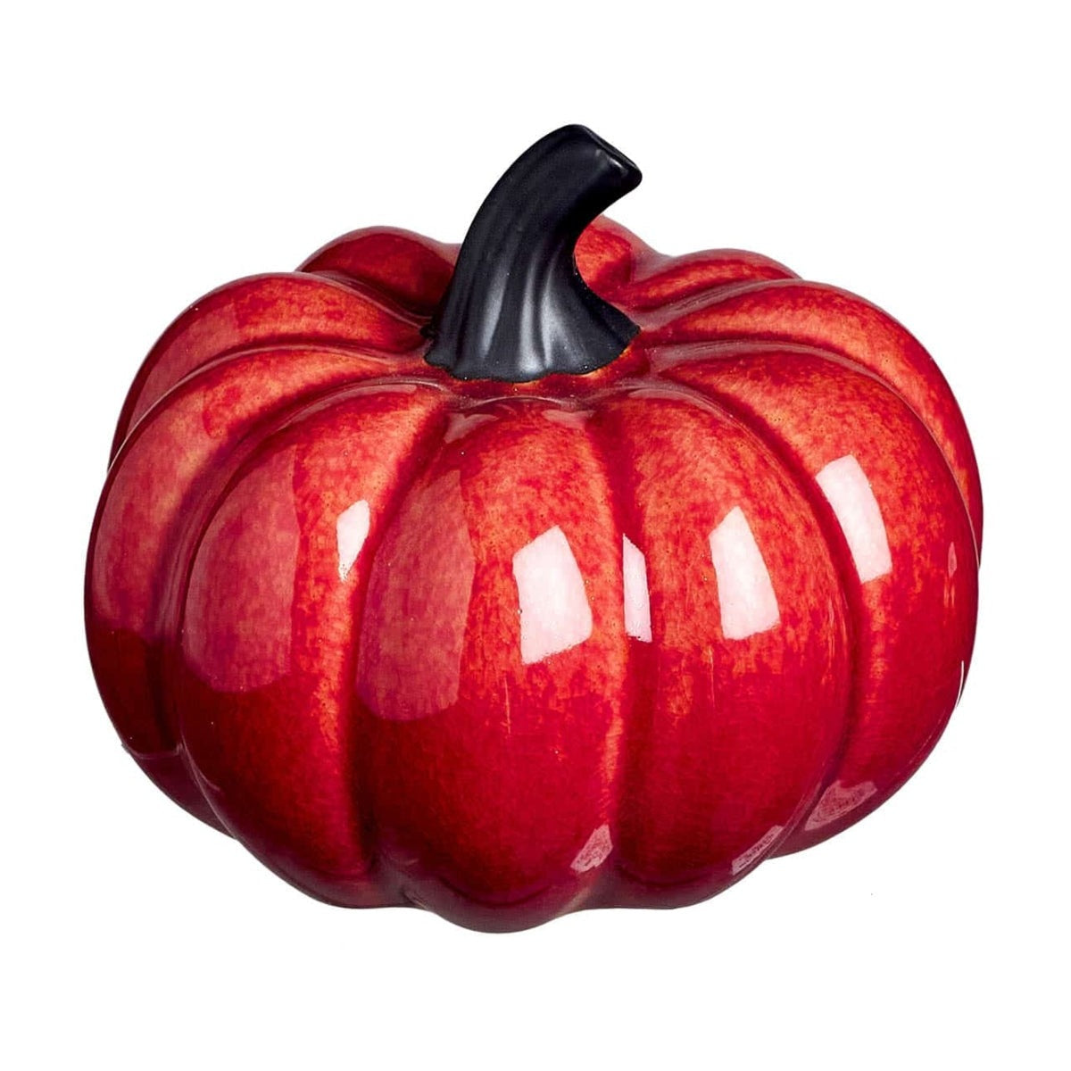 Διακοσμητική Κολοκύθα Κεραμική Κόκκινη/Μαύρη 13x13x10