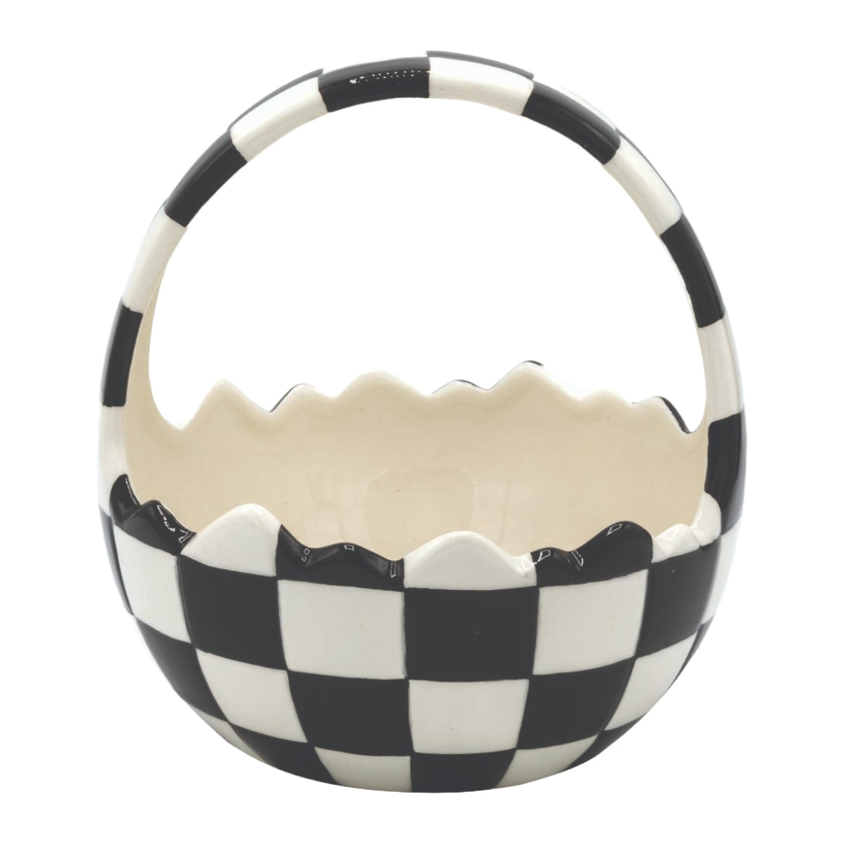 Καλάθι Κεραμικό Ασπρόμαυρο 14x13x15