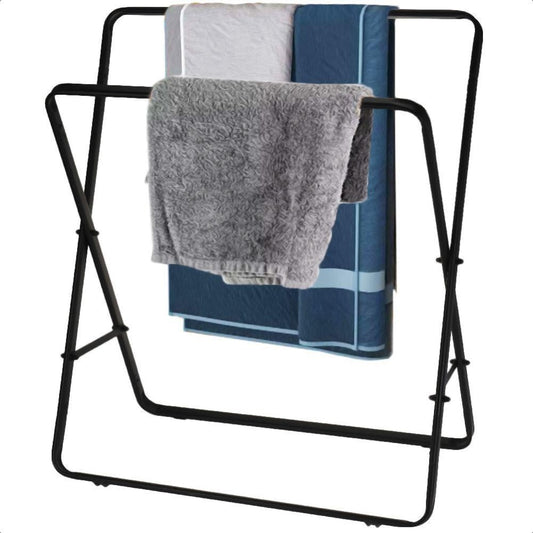 Κρεμάστρα για Πετσέτες Μεταλλική Μαύρη 70x30x80