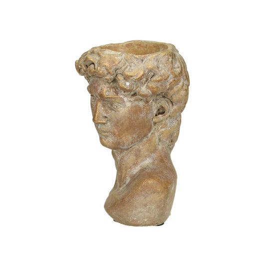 Κασπώ 'Ανδρική Προτομή' Κεραμικό Αντικέ Καφέ/Χρυσό 10x9x15