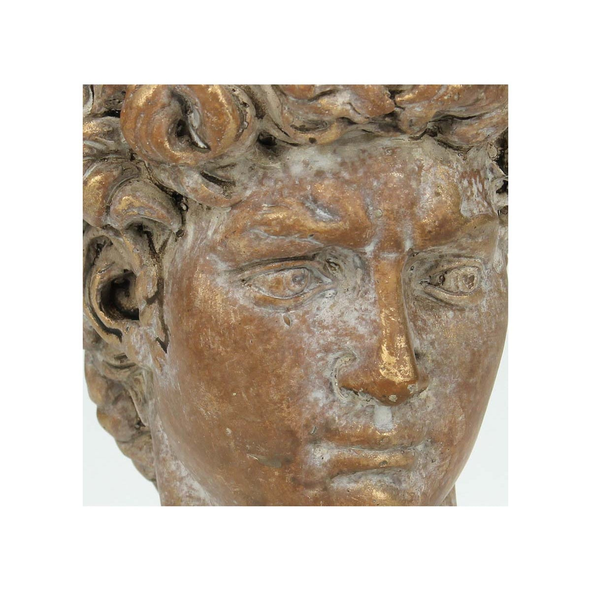 Κασπώ 'Ανδρική Προτομή' Κεραμικό Αντικέ Καφέ/Χρυσό 10x9x15