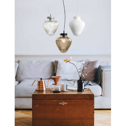 Φωτιστικό Μονόφωτο Γυαλί Φιμέ Ε27 Φ25