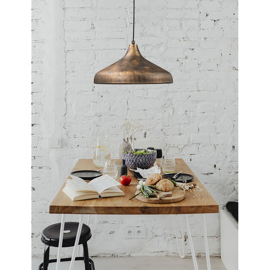 Φωτιστικό Μονόφωτο Μέταλλο Μαύρο/Χρυσό Ε27 Φ35