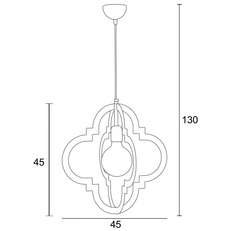 Φωτιστικό Μονόφωτο Μέταλλο Λευκό Ε27 Φ45