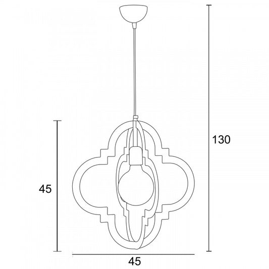 Φωτιστικό Μονόφωτο Μέταλλο Λευκό Ε27 Φ45